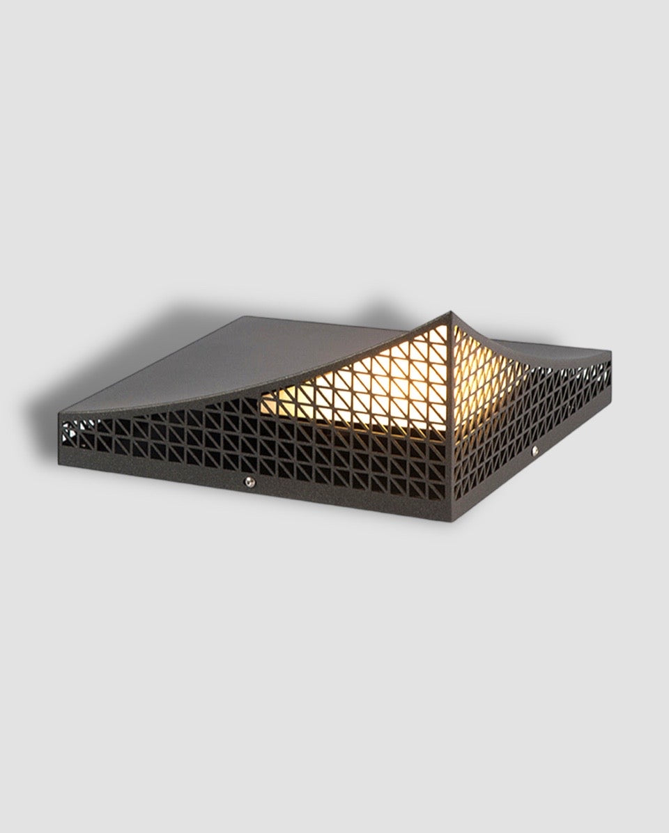 Modern Semi-Pyramid Solar Lights Outdoor with Intelligent Sensor & IP65 Waterproof-3