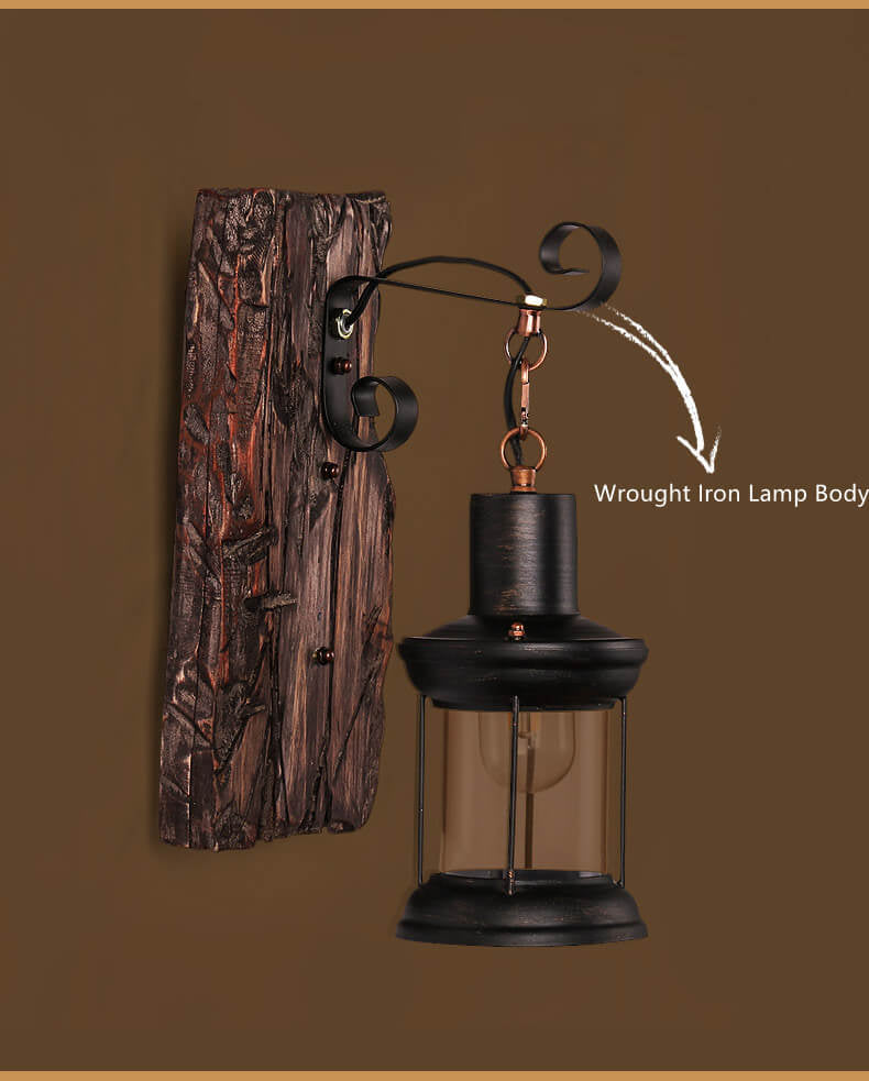 ClearBeam - Glass and Iron Sconce-3