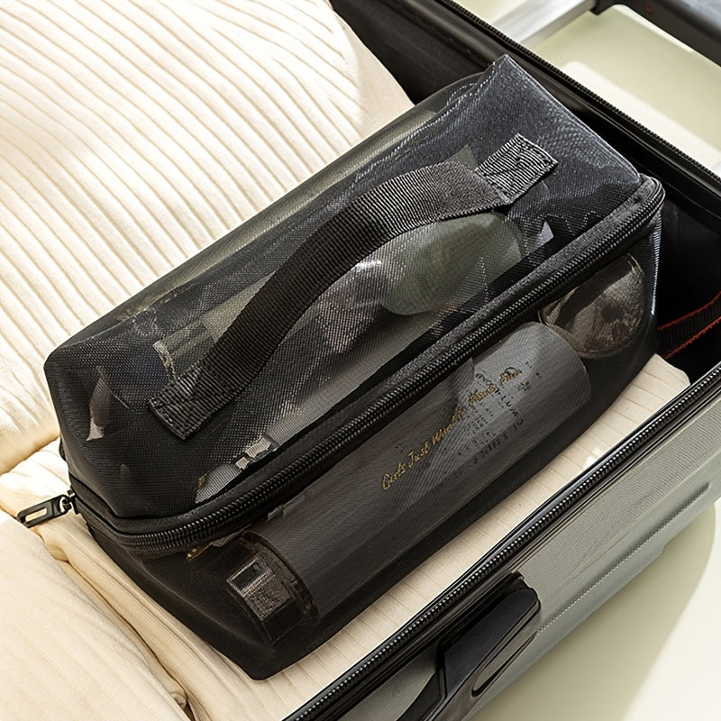Mila | Spacious Travel Toilet Bag Made of Mesh Material