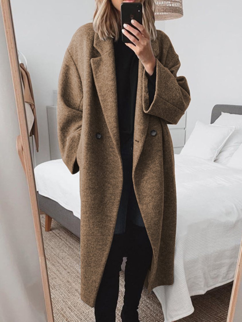 Cely | Comfortable Oversized Coat with Double Buttons