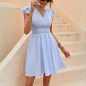 Madison | Striped Chic Midi Summerdress