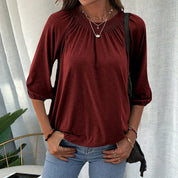 Delilah | Versatile Classic Crew Neck Shirt