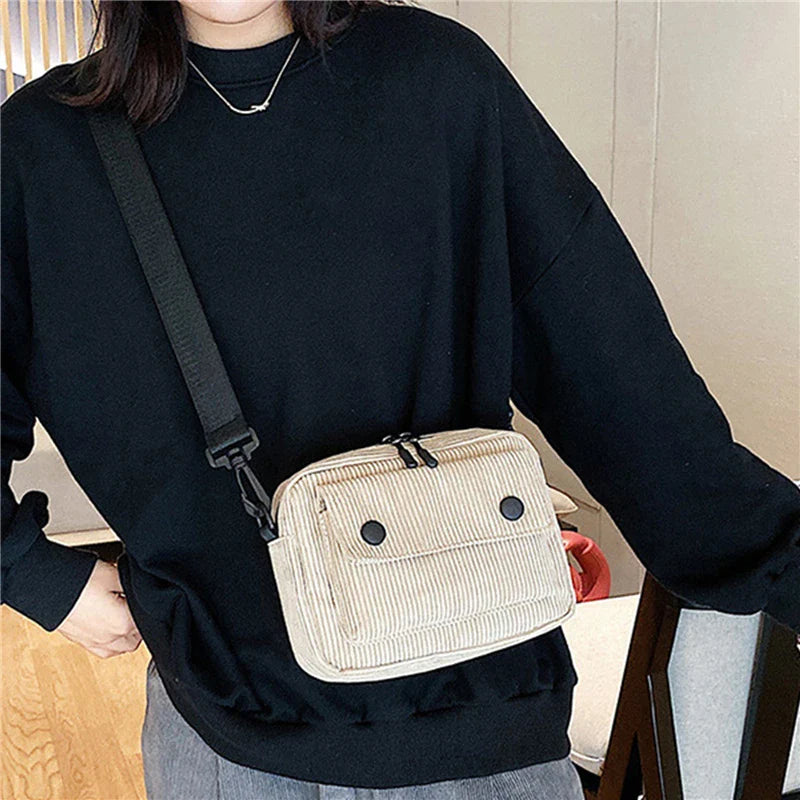 Kayla | Compact Corduroy Crossbody Bag