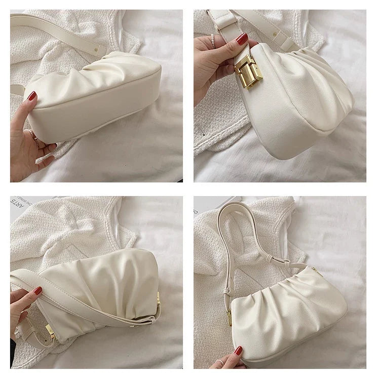 Holly | Stylish Ruched Handbag with Adjustable Handle
