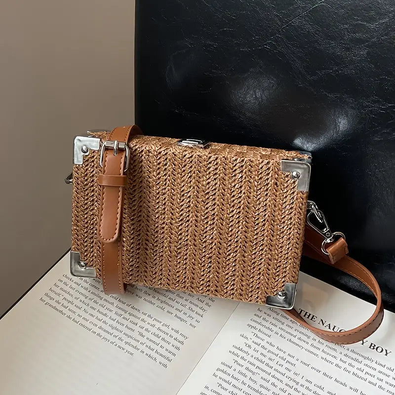 Rain | Trendy Crossbody Box Bag with Metallic Accents