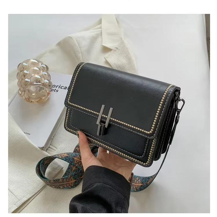 Maura | Elegant Square Crossbody Bag with Decorative Strap