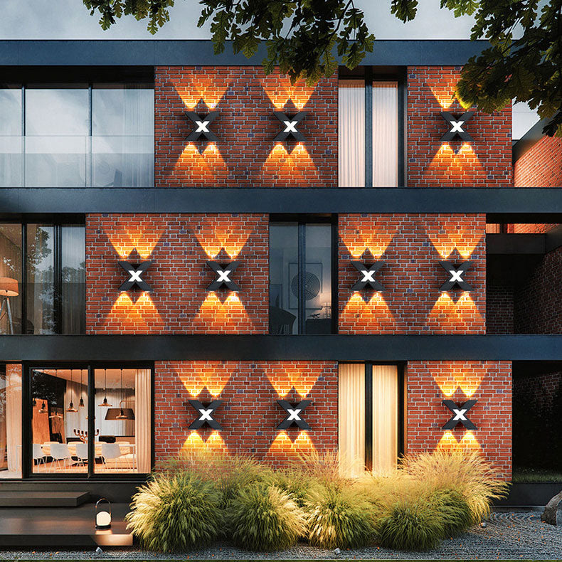 QuadBeam – Waterproof X-Shape LED Wall Light for Exterior Use-3