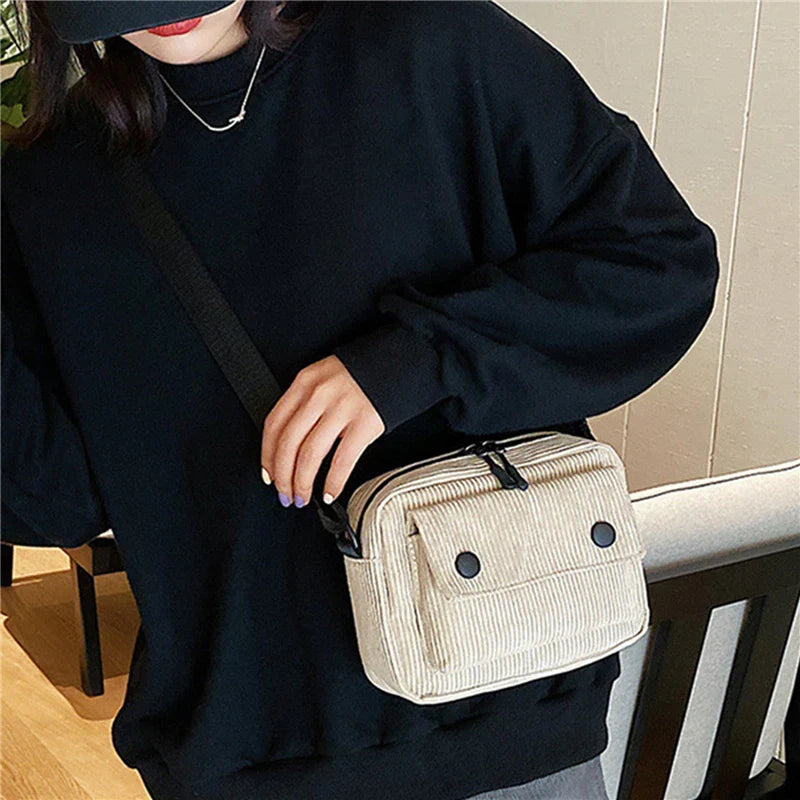 Kayla | Compact Corduroy Crossbody Bag