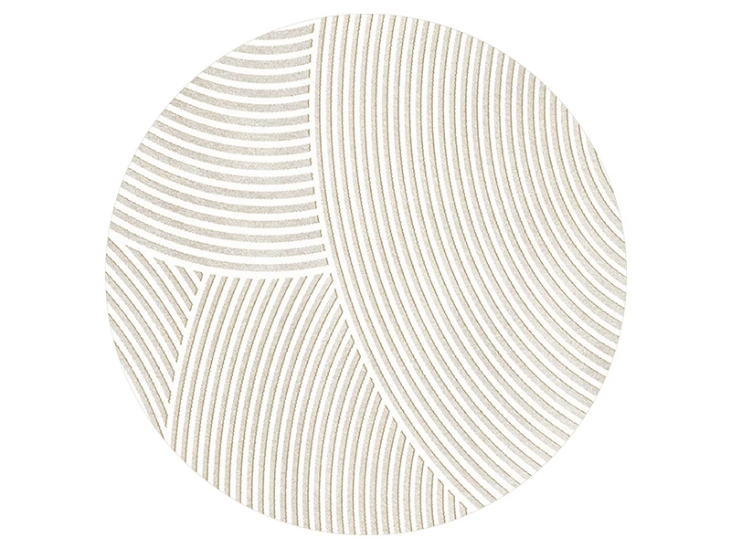 Modern geometric round rug