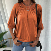 Delilah | Versatile Classic Crew Neck Shirt
