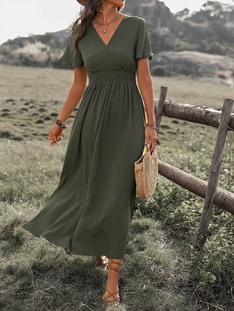 Hailey | Elegant V-neck Long Bohemian Dress