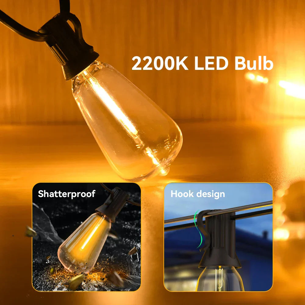 TwinkleRain | Versatile Outdoor & Indoor Waterproof LED String Lights