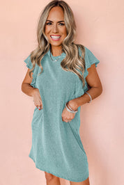 Lauren | Striped Mini Dress with Butterfly Sleeves