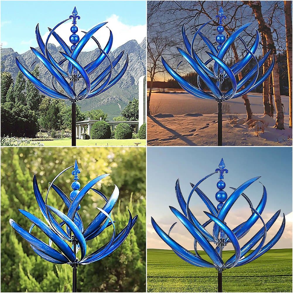 Elegant Garden Wind Spinner – Weather-Resistant Stainless Steel Decorative Accent for Outdoor Spaces, 45 cm Diameter-3