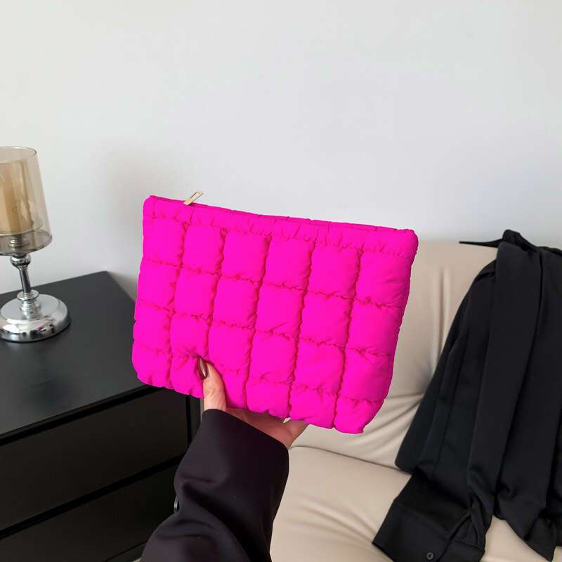 Sophie | Quilted Cosmetic Makeup Clutch with Zipper