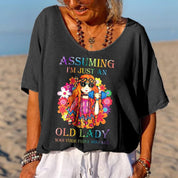 Clara | Stylish Printed V-neck Fun Shirt