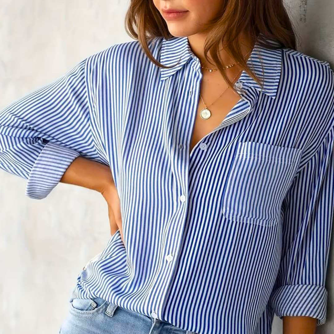 Olivia | Comfortable Classic Button Down Blouse