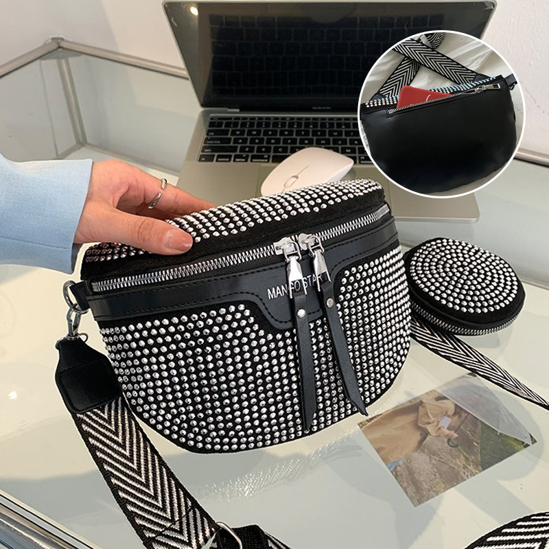 Emily | Stylish Rhinestone Crossbody and Waist Bag for Trendy Outfits