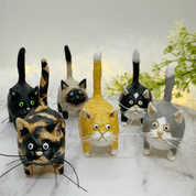 Unique Handmade Cats Christmas Ornament - Purrfect Holiday Pendants