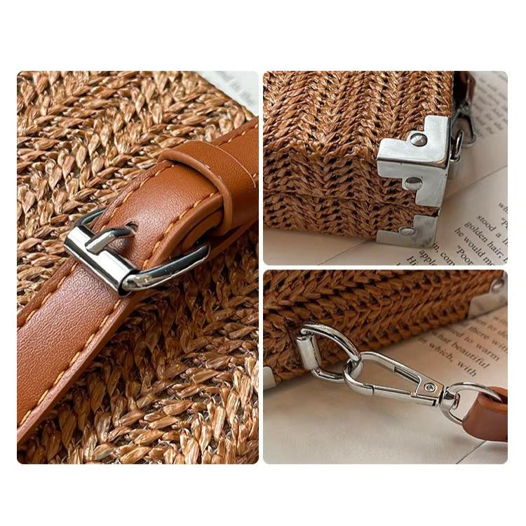 Rain | Trendy Crossbody Box Bag with Metallic Accents
