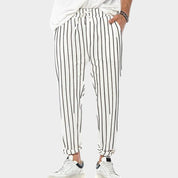 Trevors | Men's Casual Striped Drawstring Pants
