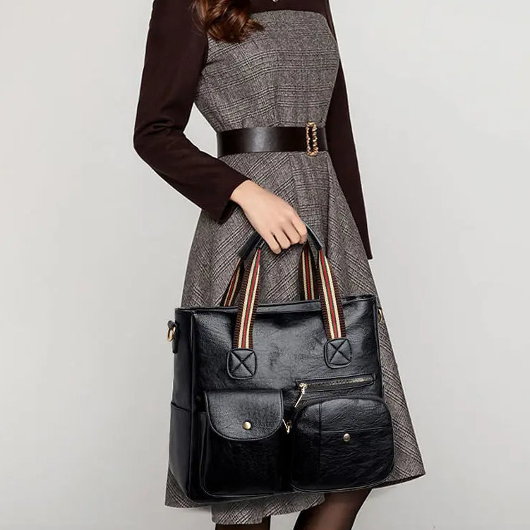 Janice | Multi-Pocket Stylish Tote Bag with Adjustable Strap