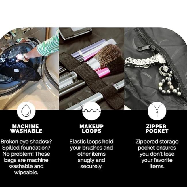 Layla | Stylish and Versatile Makeup Bag with Quick Access