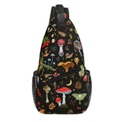 Via | Mushroom Pattern Sling Bag with Multiple Pockets