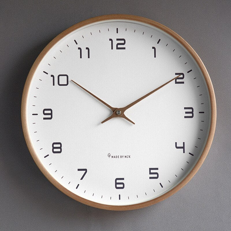 Modern wooden wall clock - sleek minimalist design
