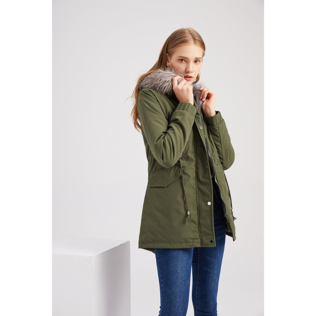 Women's hood winter parka jacket | Warmth-2