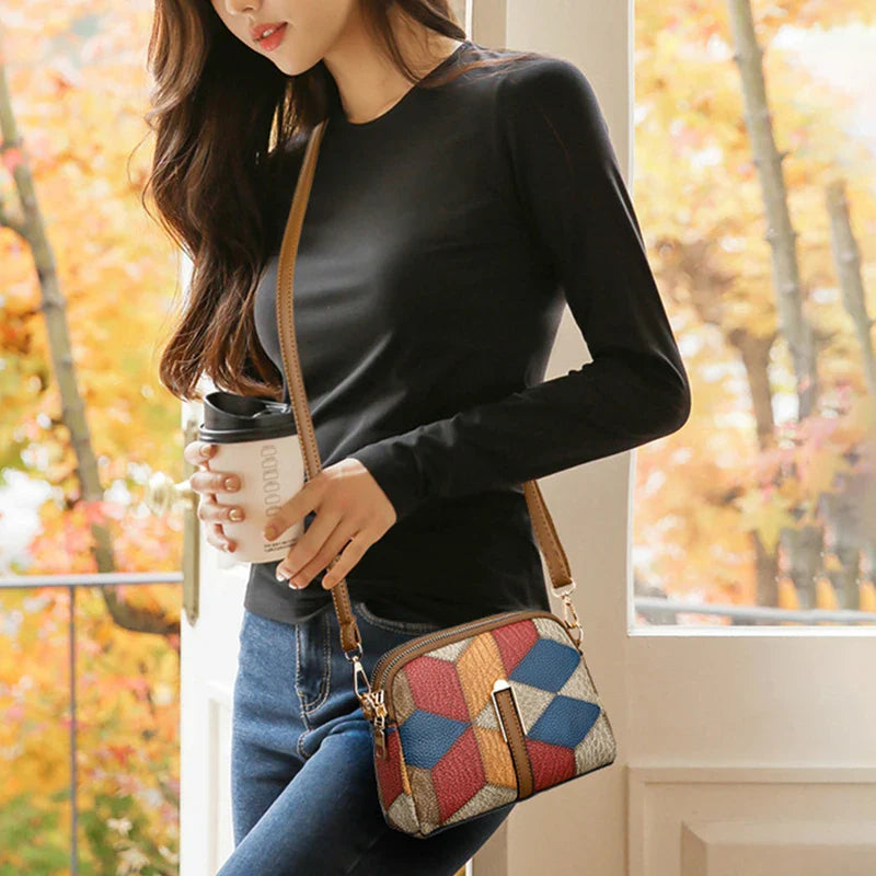Lara | Geometric Pattern Crossbody Bag with Adjustable Strap