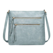 Kristina | Sleek Crossbody Bag with Dual Zipper Pockets