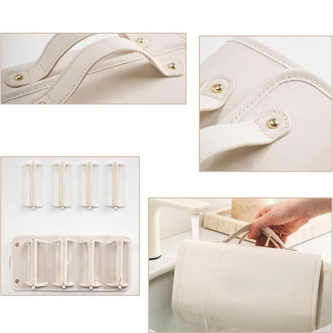 Luzille | Foldable Cosmetic Bag with Multiple Compartments for Hanging