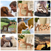PAWART - Handmade wooden dog love sculpture