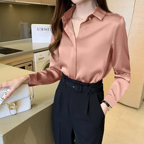 Satin ladies blouse - Aniek