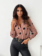 JESSICA | Elegant Polka Dot Blouse