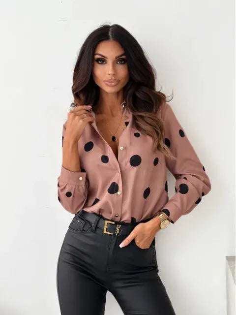 JESSICA | Elegant Polka Dot Blouse