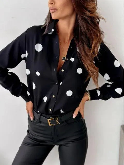 JESSICA | Elegant Polka Dot Blouse