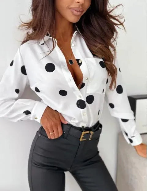 JESSICA | Elegant Polka Dot Blouse