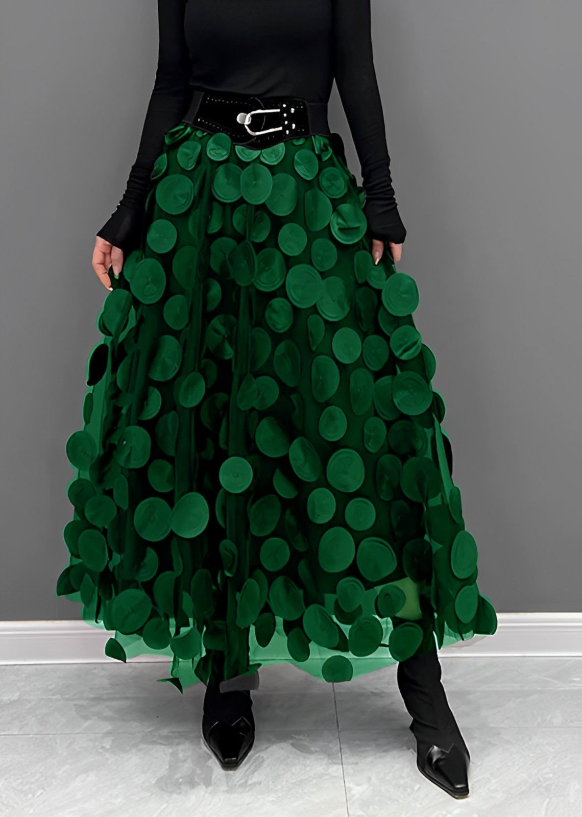 Lauren | Black Polka Dot Skirt