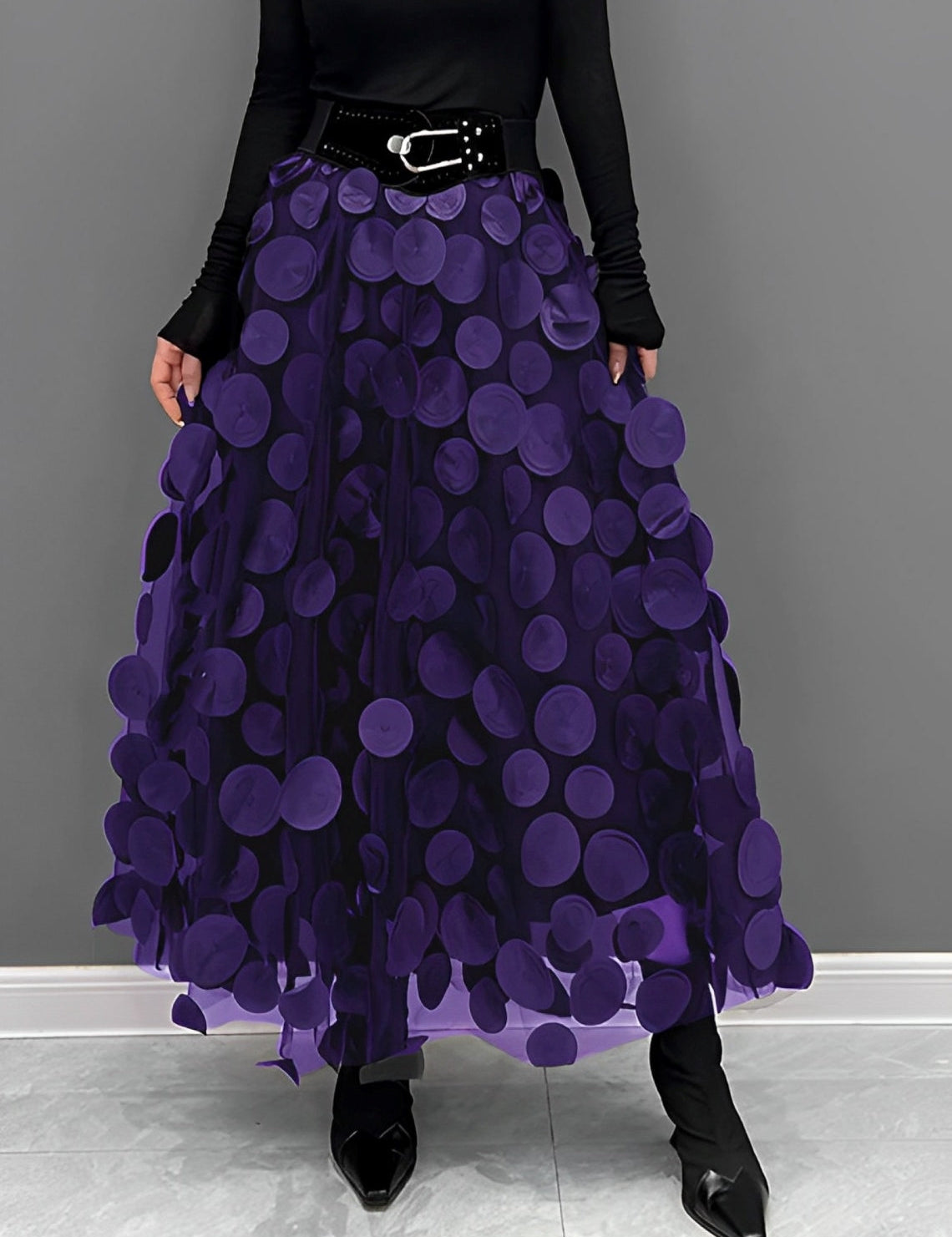 Lauren | Black Polka Dot Skirt