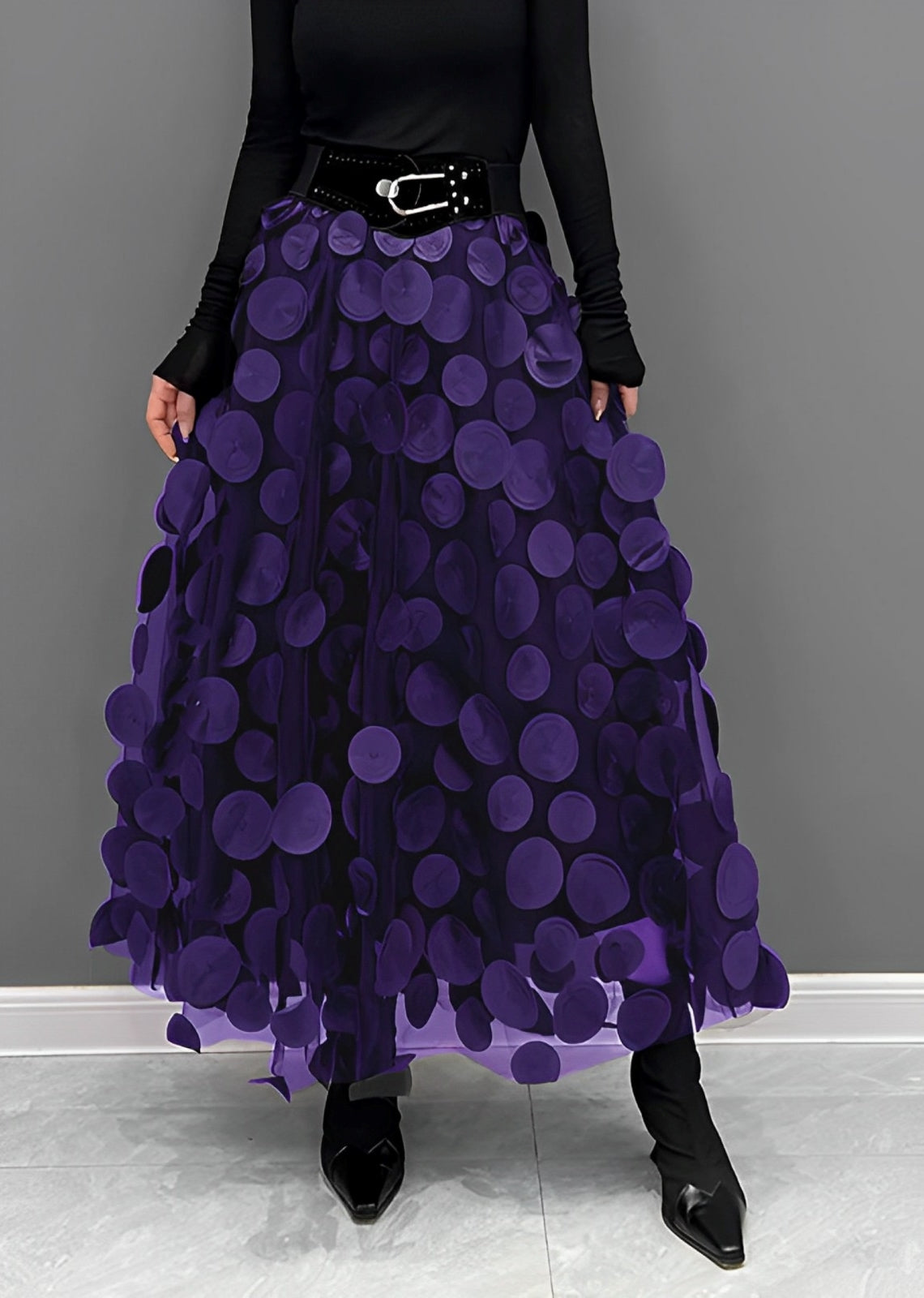 Lauren | Black Polka Dot Skirt