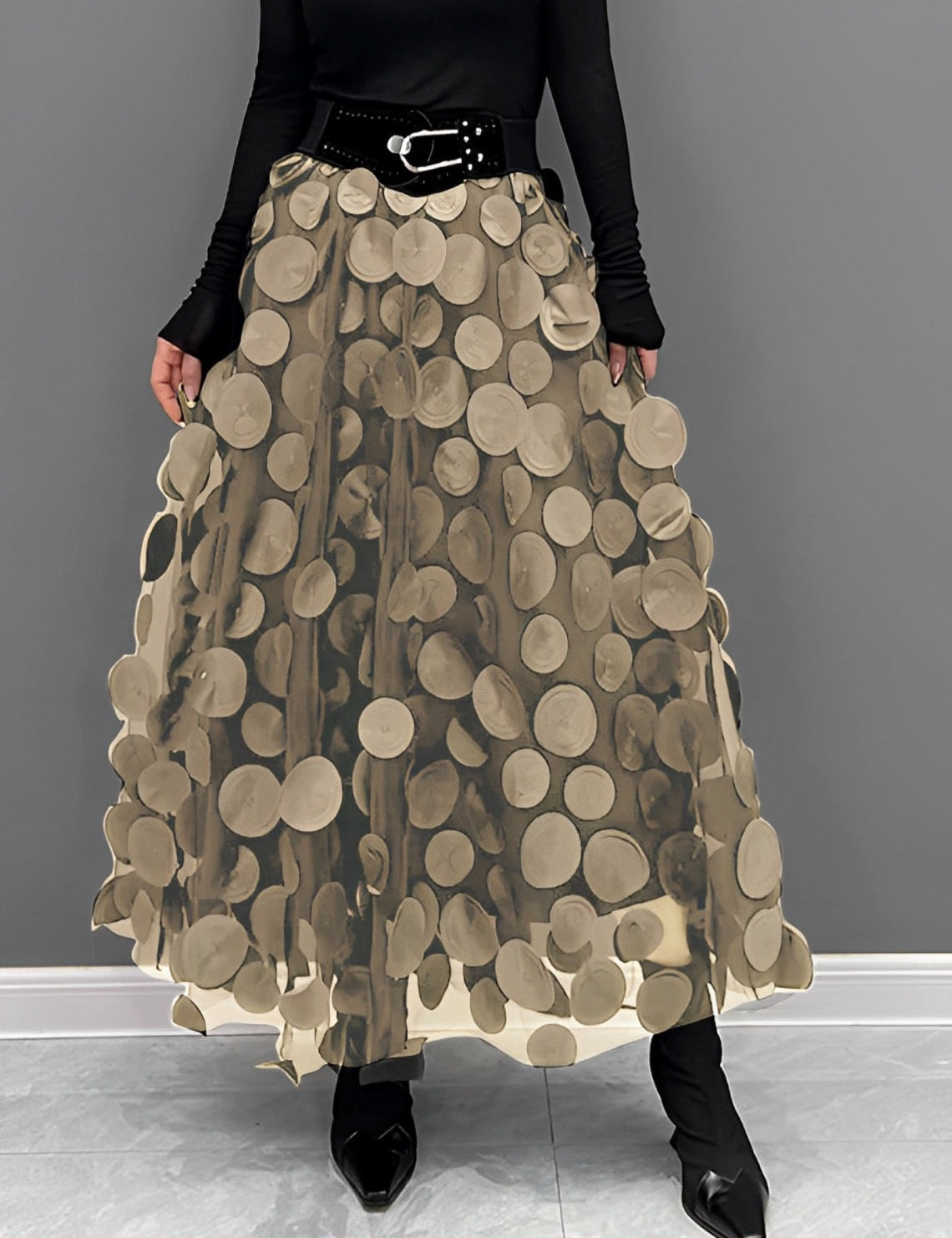 Lauren | Black Polka Dot Skirt