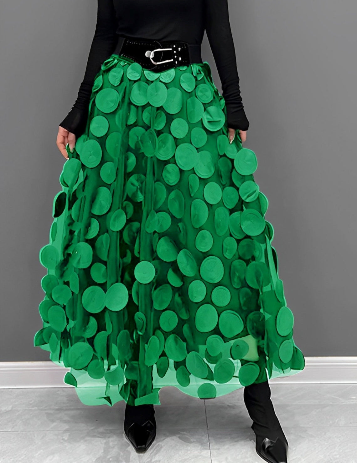 Lauren | Black Polka Dot Skirt