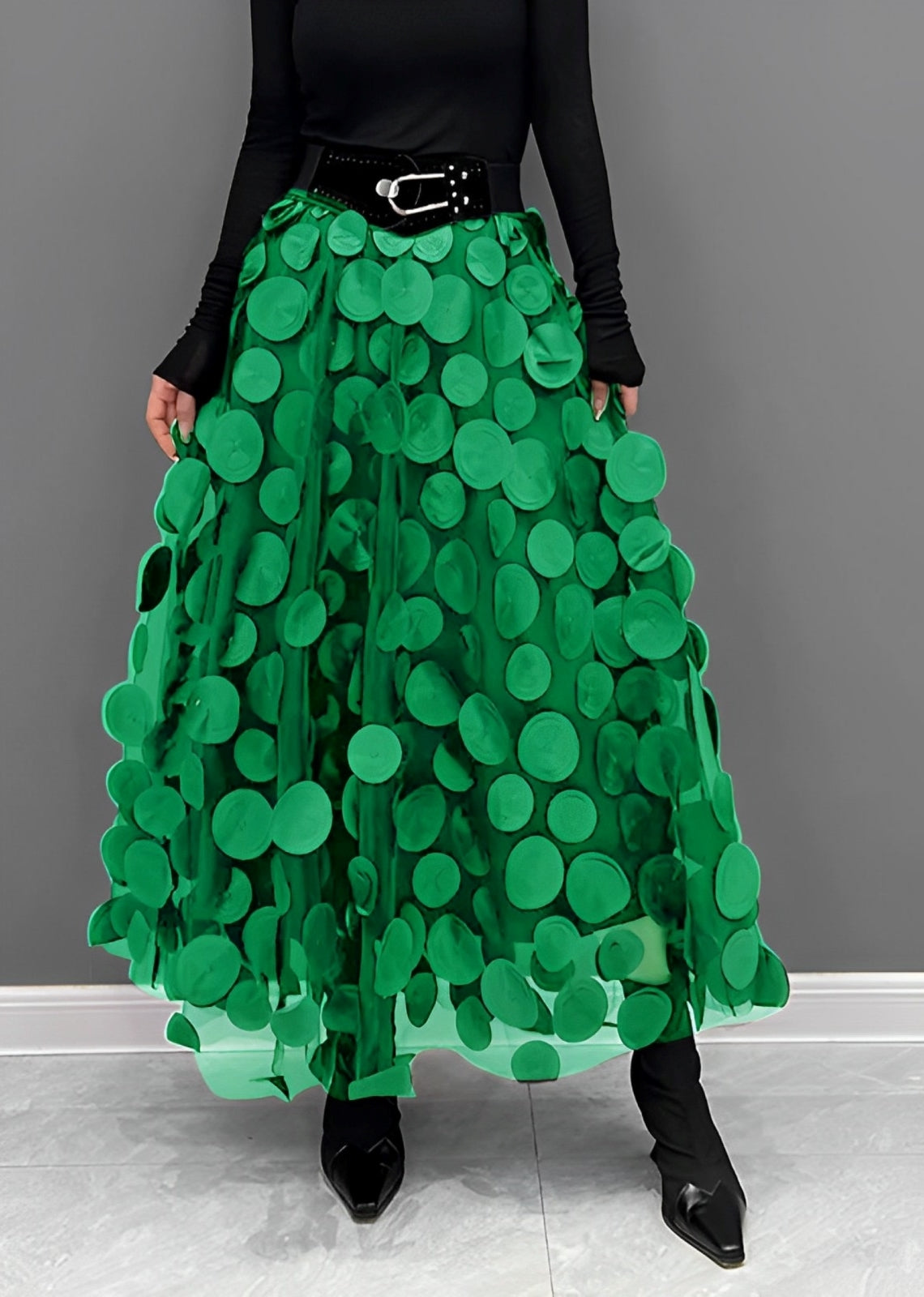 Lauren | Black Polka Dot Skirt