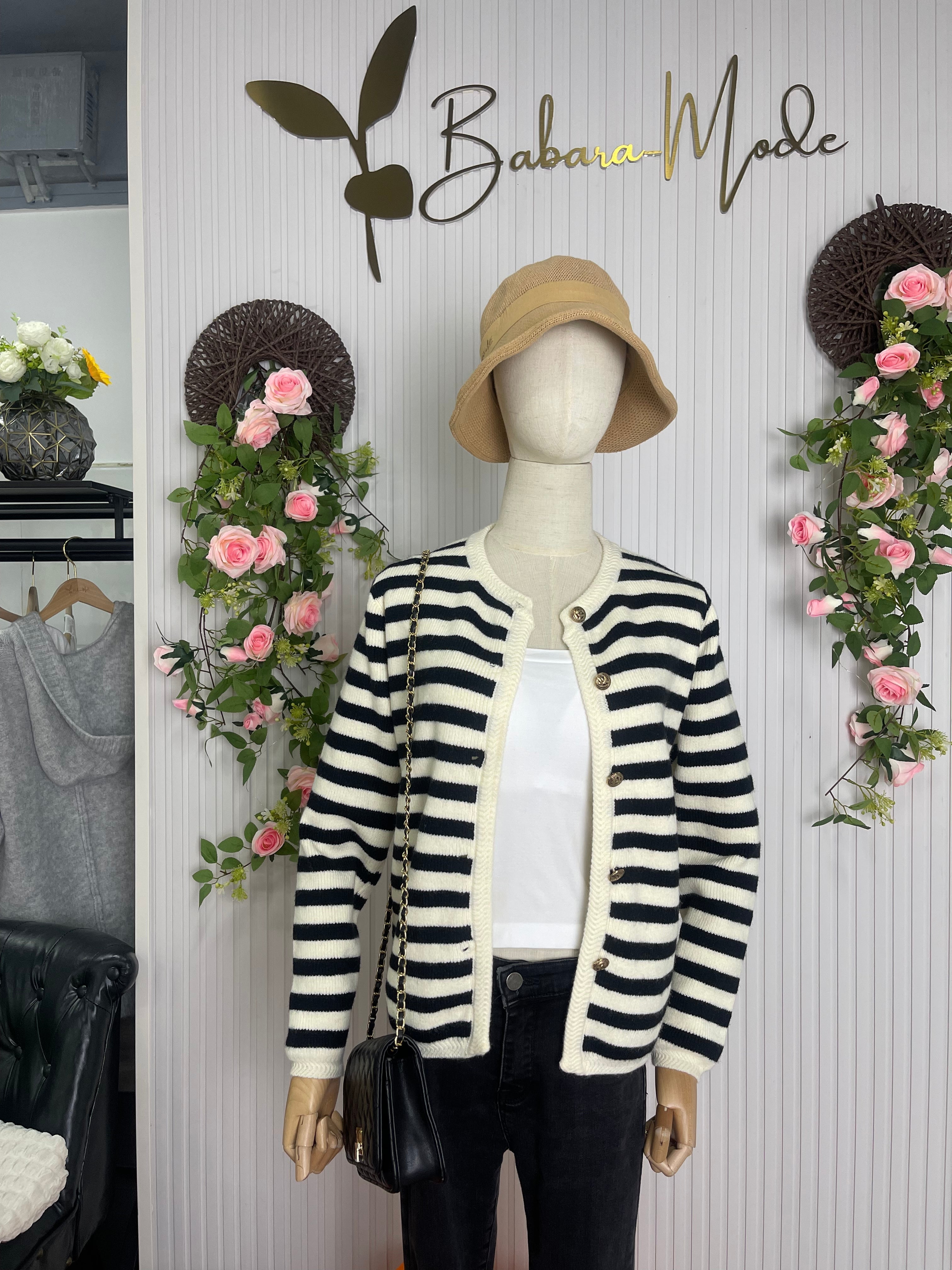 Myla | Elegant Striped Cardigan