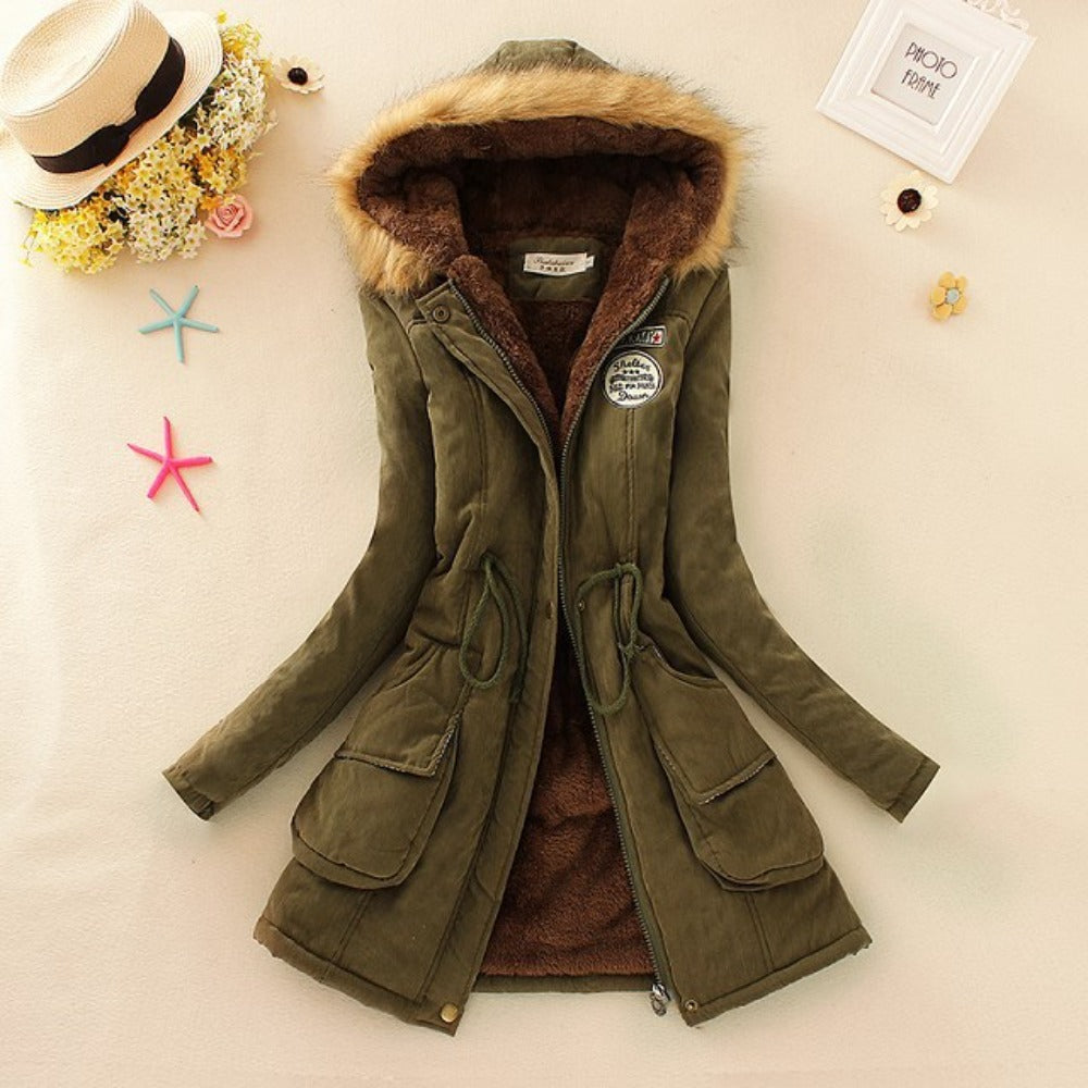 HILDE | Warm Lined Winter Jacket with Hood for Women