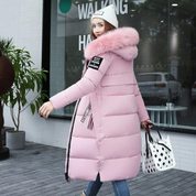 Women Long Winter Parka Jacket | Hood-6