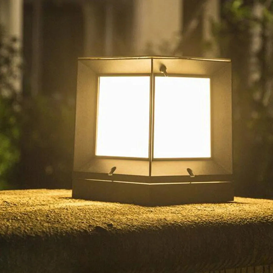 Modern Outdoor Lamp – Sleek Aluminum Cube Light Fixture for Garden, Terrace, and Pathway Illumination-6