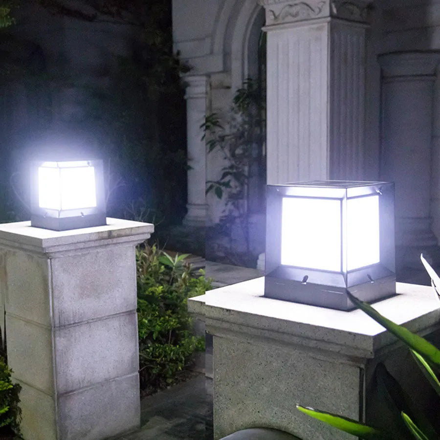 Modern Outdoor Lamp – Sleek Aluminum Cube Light Fixture for Garden, Terrace, and Pathway Illumination-4